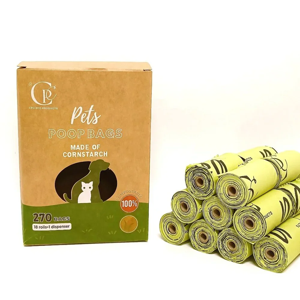 CPC Pets Poop Bags made from corn starch unscented waste bag, Leak proof 270Bags